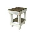 thumbnail image 2 of del Hutson Designs Reclaimed Wood Farmhouse Slim End Side Table, Dark/White, 2 of 10