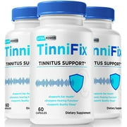 (3 Pack) Tinnifix Capsules - Advanced Ear Support, Natural Formula to Promote Inner Ear Health, Tinnitus Supplement for Ringing, Official Auditory Pills, Tinni Fix Reviews (180 Capsules)