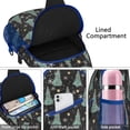 thumbnail image 4 of Sling Backpack,Black Christmas Tree Pattern Sling Bag with Water Bottle Holder,Waterproof Sling Bag for Men/Women with Headphone Jack for Hiking,Travel, 4 of 6