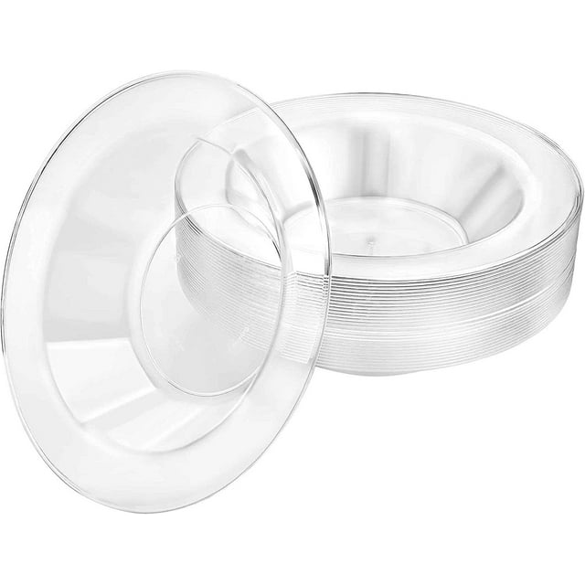 Lillian Tablesettings 30-Count Magnificence Plastic Bowls, 5-Ounce, Clear