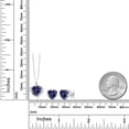 thumbnail image 3 of Gem Stone King 3.77 Ct Heart Shape Blue Iolite Diamond 925 Sterling Silver Pendant and Earrings Jewelry Set, 3 of 3