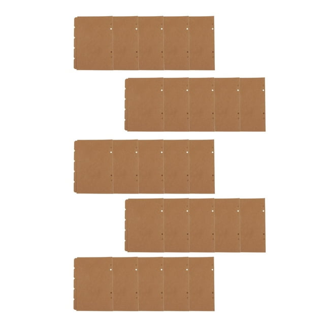 5x de papel con pestañas Kraft de tamaño A5 de 5 piezas, cuaderno, álbum de recortes, divisor, página de para organizador de archi Soledad Cuaderno de papel con pestañas