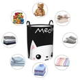 thumbnail image 6 of Xecao Cat Meow Print Laundry Hamper Basket,designed for Blanket Storage and Nursery Clothes in the Bedroom, 6 of 8