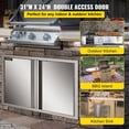 thumbnail image 4 of VEVOR 31"W x 24"H Double BBQ Access Door (Stainless Steel, Recessed Handle), 4 of 12