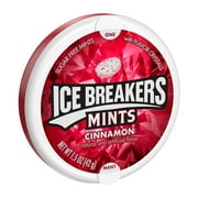 Ice Breakers Cinnamon Flavored Sugar Free Mints, Puck 1.5 oz