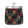 thumbnail image 7 of Yayeee Ashtray with Lid for Cigarette Smokeless Stainless Steel Home Ash Holder, Red Tartan Pattern, 7 of 7