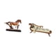 thumbnail image 5 of Figura de caballo, sofá en miniatura para casa de muñecas, escultura coleccionable, banco de madera, silla de salón, hecha con resina y madera, adecua, 5 of 8