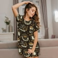 thumbnail image 3 of Naloa coffee shop house Print Women Nightgowns,Womens Loungewear,Short Sleeve Sleepwear,Comfy Ladies Nightdress, 3 of 6