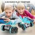 thumbnail image 3 of Amphibious Remote Control Monster Truck for Kids, 1:14 Scale RC Truck Rechargeable 360Â° Rotation 2.4Ghz 4WD Offroad All Terrain RC Shark Car for Kids Aged 3-12, 3 of 6