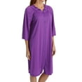 thumbnail image 1 of Women's Shadowline 77280 Petals Embroidered Yoke Coat (Purple 2X), 1 of 4