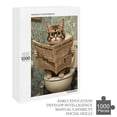 thumbnail image 6 of 1000 Piece Jigsaw Puzzle 20" x 30" Finished Size Cat Reading Newspaper On The Toilet - 1000 Piece Jigsaw Puzzle for Adults - Wooden Puzzle - Recycled Paper Puzzle 1000 Pieces, 6 of 8