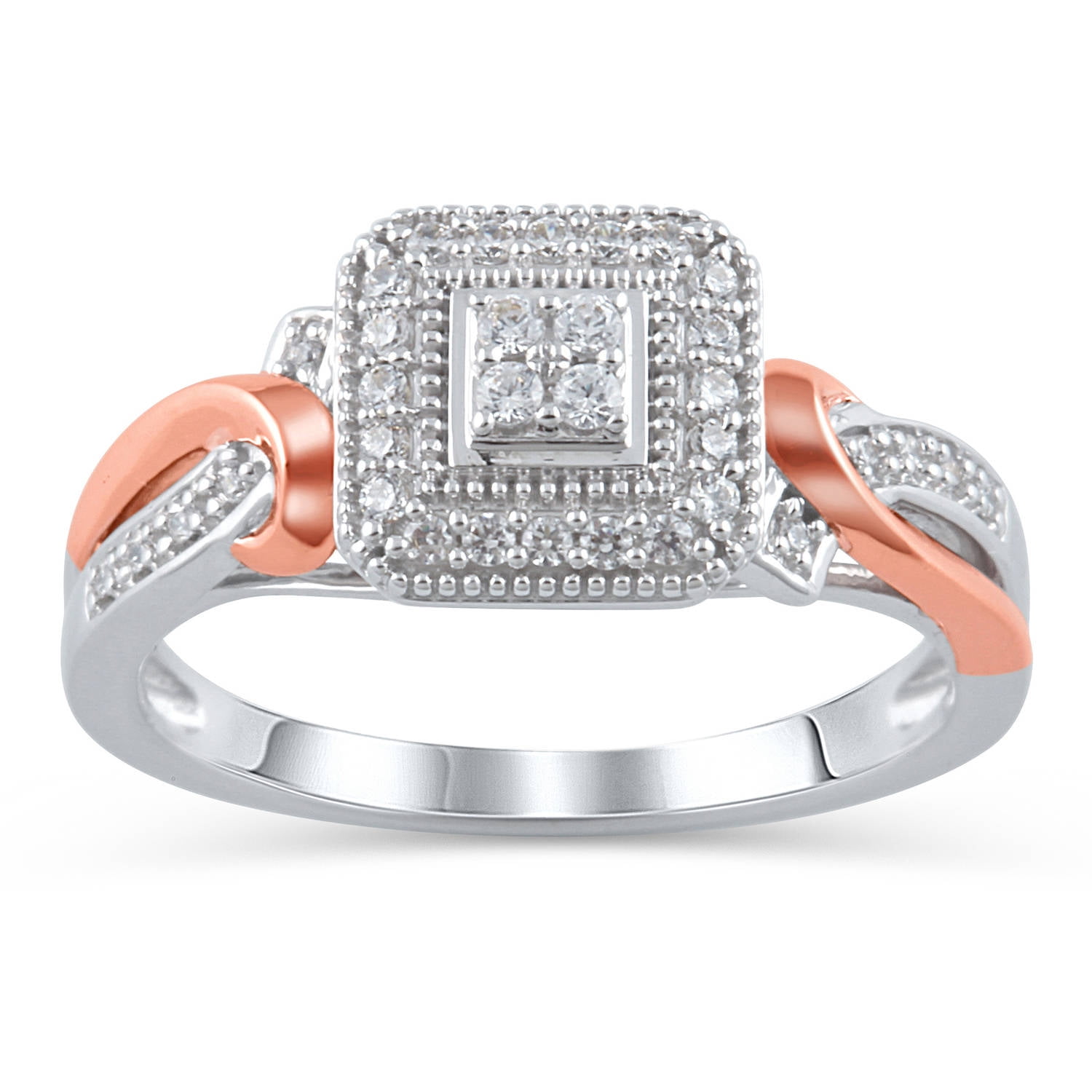 Hold My Hand 1/20 Carat T.W Sterling Silver Promise Ring