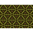 thumbnail image 1 of Ahgly Company Indoor Rectangle Patterned Dark Yellow Green Area Rugs, 2' x 4', 1 of 1