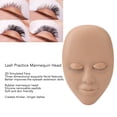thumbnail image 3 of Lash Mannequin Head, Eyelash Extension Practice Doll Head For Eyelash Extension Practice, With 3 Pairs Replaceable Eyelid Single Layer Lashes, 3 of 8