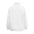 thumbnail image 5 of Womens Sweatshirt Casual Half Zip Fleece Long Sleeve Lightweight Pullover with Kangaroo Pocket Fall Outfits 2026, 5 of 7