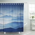 thumbnail image 1 of Cortina de ducha ABPHQTO paisaje alpino brumoso 165x180 cm, 1 of 2