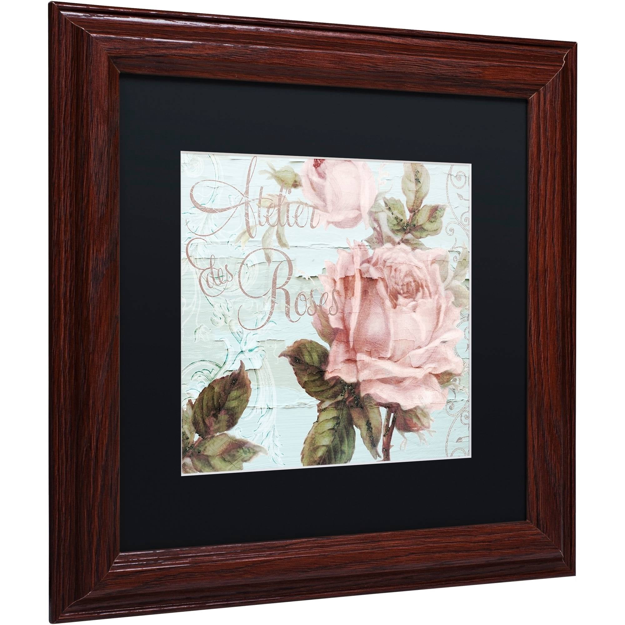 Trademark Fine Art "Atelier De Roses" Canvas Art by Color Bakery Black Matte, Wood Frame