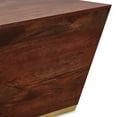 thumbnail image 6 of Abba 28 inch Wide Solid Mango Wood Modern Square Coffee Table in Cognac Brown, Fully Assembled, 6 of 8