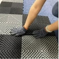 thumbnail image 2 of Rigid Modular Pp Interlocking Garage Floor Tiles, Industrial Plastic Garage Flooring Mats for Car Detailing Shop Workshop (A8 White,1Piece), 2 of 7