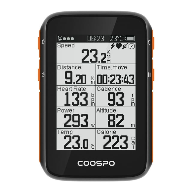 COOSPO Wireless Bike GPS Computer with 3-System Positioning (GPS/Beidou/GLONASS), 2.6" Anti-Glare LCD Screen, 70+ Customizable Data Parameters, IP67 Waterproof, 1300mAh Battery (36+ Hour Runtime),