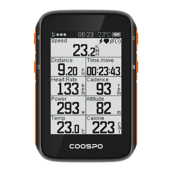 COOSPO Wireless Bike GPS Computer with 3-System Positioning (GPS/Beidou/GLONASS), 2.6" Anti-Glare LCD Screen, 70+ Customizable Data Parameters, IP67 Waterproof, 1300mAh Battery (36+ Hour Runtime),