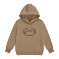 thumbnail image 5 of CPNG Girls Hooded Sweatshirt Football Print Long Sleeve Hoodie Pullover Top Trendy Comfy Daily Casual Loose Sweatshirts, 5 of 6