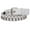 White, variant on 1 1/2" Snap on Bullet Hardware Stitching-edged Camouflage Canvas Studded Belt
