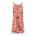 thumbnail image 5 of Pop Seller Women's Summer Sexy Suspender Dress Sleeveless Printed Dress Mini Sling Dress Red M, 5 of 5