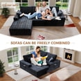thumbnail image 2 of JARCLIC Modular Sectional Sofa with Storage, 94" Cloud Couches, L Shaped Boneless Sectional Couches for Living Room, Gray, 2 of 9