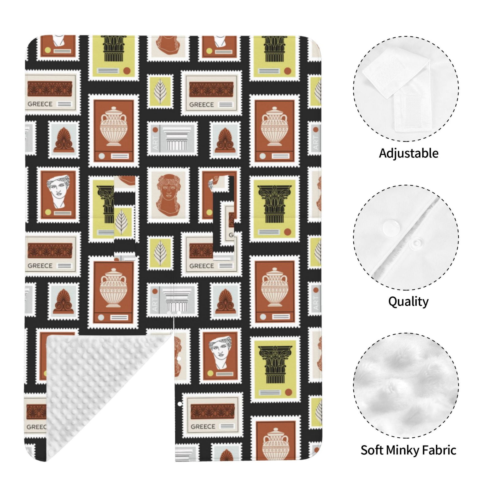 Car Seat Cover Baby - Stamp Pattern colorful Breathable Infant Car Seat Cover for Baby Carseat, Lightweight Comfort Baby Essentials Must Haves Newborn Stuff for Girl Boy