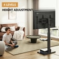 thumbnail image 3 of FITUEYES Iron Base Universal Floor TV Stands for 32-70 Inch TVs With Swivel and Tilt Function,Black, 3 of 5
