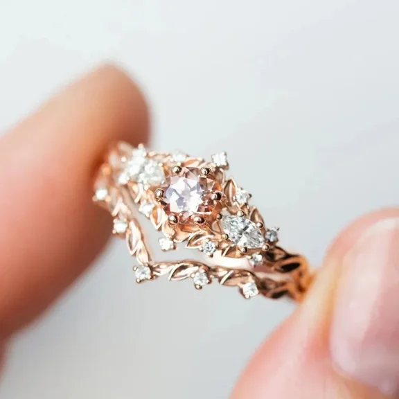 Women Simple Ring Small Fresh Copper Inset Artificial Zircon Ring Classic Personality Rings for Women Jewelry Bling Ring