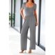 thumbnail image 3 of Mono de una pieza PRETTYGARDEN gris de pierna ancha talla XL, 3 of 8