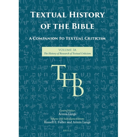 Textual History of the Bible Textual History of the Bible Vol. 3a, Book 3, (Hardcover)