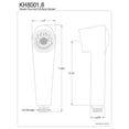 thumbnail image 2 of Kingston Brass KH8001 Kitchen Faucet Sprayer, Polished Chrome, 2 of 4