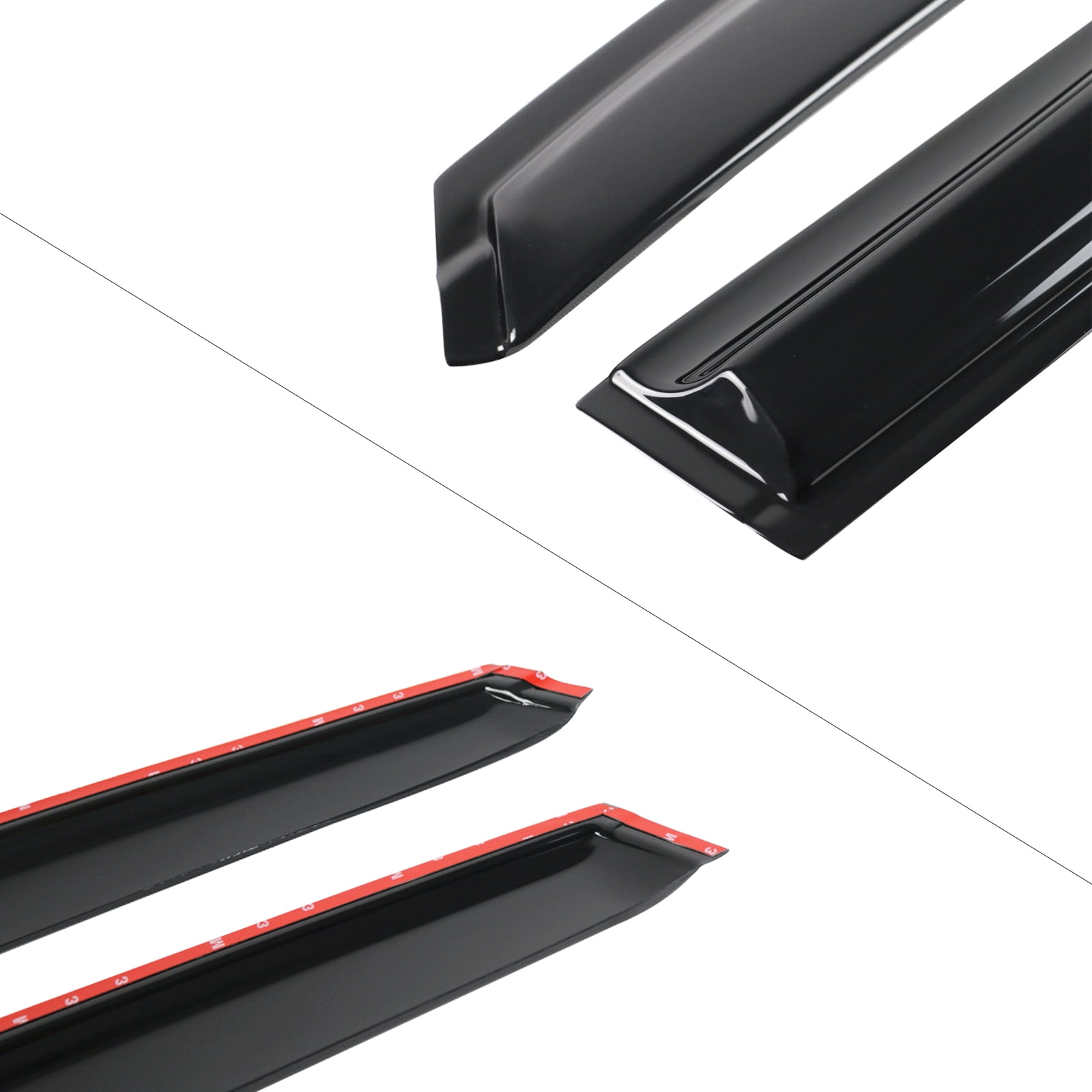 Ikon Motorsports Compatible with 12-16 Honda CRV MU Style Acrylic Window Vent Visor Deflector Rain Guard 4Pc Outside Mount 2012 2013 2014 2015 2016