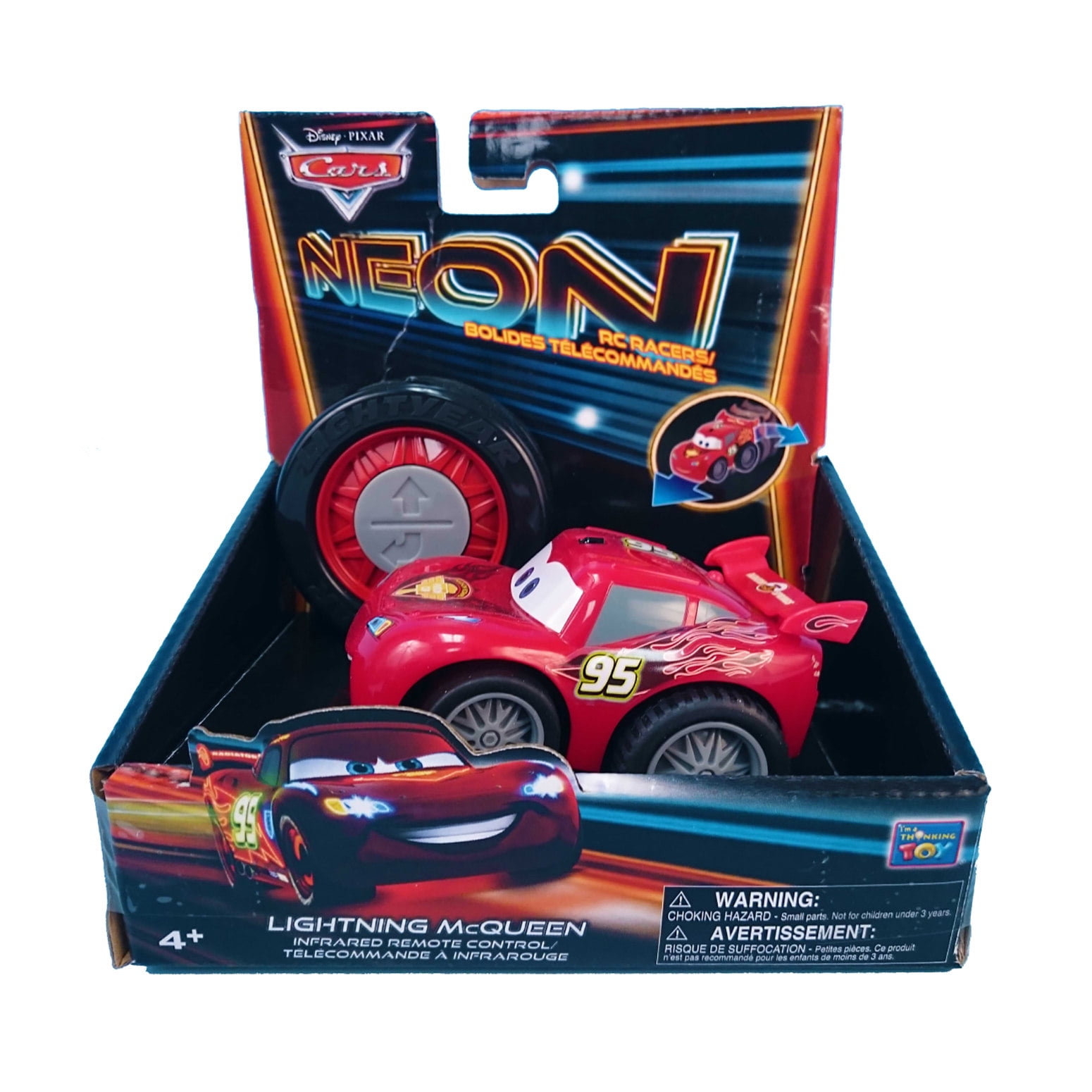 Carro a Control Remoto Disney Cars Rayo McQueen con Luz Led