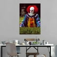 thumbnail image 3 of Pennywise Clown Picture Print Canvas Poster Wall Paint Art Posters Decor Modern Home Artworks Gift 12x18inch(30x45cm), 3 of 6
