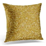 USART Gold Glitter Hearts Love Concept Cute Good Idea for Your Wedding Valentine's Day Birthday Design Pillow Cover 16x16 Inches Throw Pillow Case Cushion Cover
