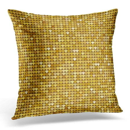 ARHOME Gold Glitter Hearts Love Concept Cute Good Idea for Your Wedding Valentine's Day Birthday Design Pillows case 18x18 Inches Home Decor Sofa Cushion