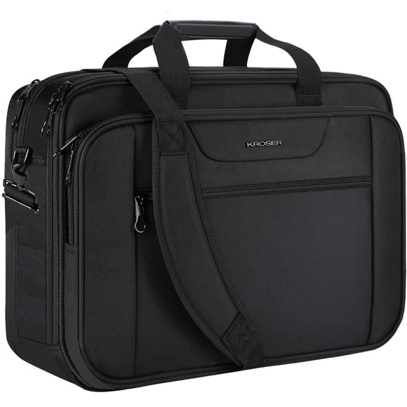 KROSER Laptop Bag XXL Laptop Briefcase Fits Up to 18 Inch Laptop Water-Repellent Gaming Computer Bag Shoulder Bag Expandable Capacity for T