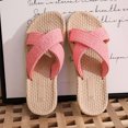 thumbnail image 3 of Zanvin Womens Sandals Clearance Women Shoes Summer Beach Sandals Slippers Imitation Hemp Rope Travel Flat-bottom Shoes, Pink, 39, 3 of 7