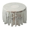 thumbnail image 3 of Xihbxyly Mantel de Encaje, Exquisita Funda de Poliéster Blanco, Elegante Diseño Redondo, Tela Lavable a Máquina de Fácil Cuidado, Decoración para Fiestas En Casa, Regalo para Amigos y Familiares, Amb, 3 of 7