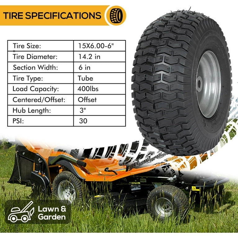 Antego Tire & Wheel - Set Of Two 13/4.10-6 Non-Directional 2 Ply Snowblower Tires - Foto 12