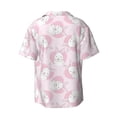 thumbnail image 6 of Lsque Cute Rabbit print Men's Cuban Collar Short Sleeve Shirt Summer Beachwear Casual Button Down Fashionable Vacation Leisure Shirt-X-Large, 6 of 7