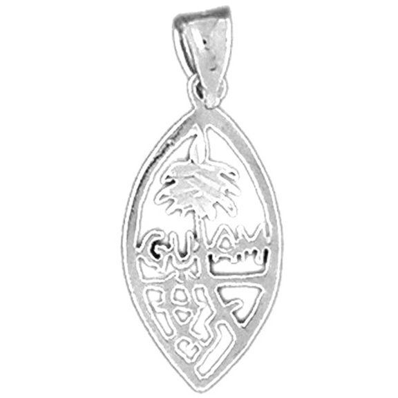 Jewels Obsession Sterling Silver Guam Pendant