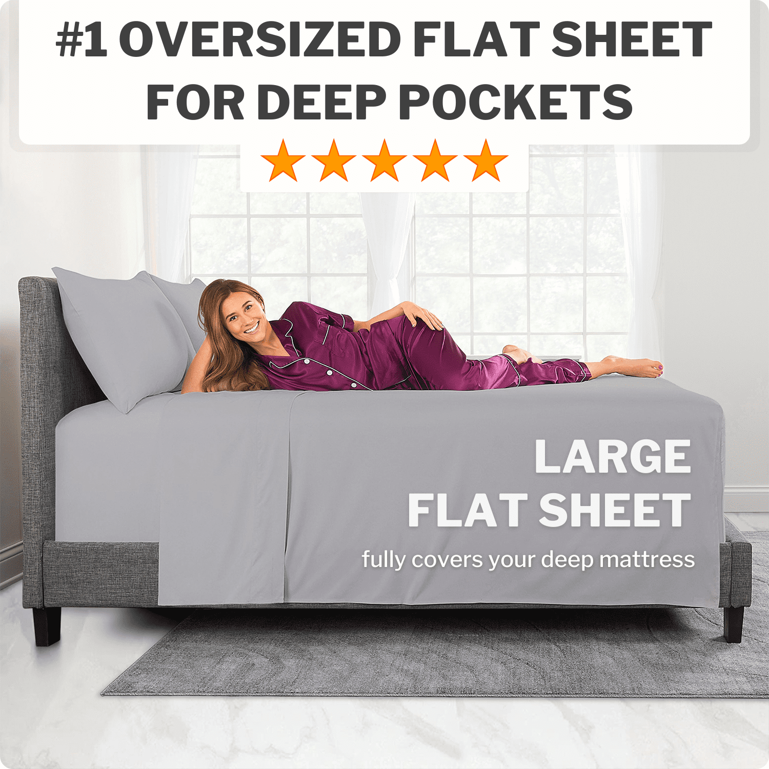 DeaLuxe Bedding 16” King Size Extra Deep Pocket Sheet Hotel Luxury Extra Soft Cooling Bed