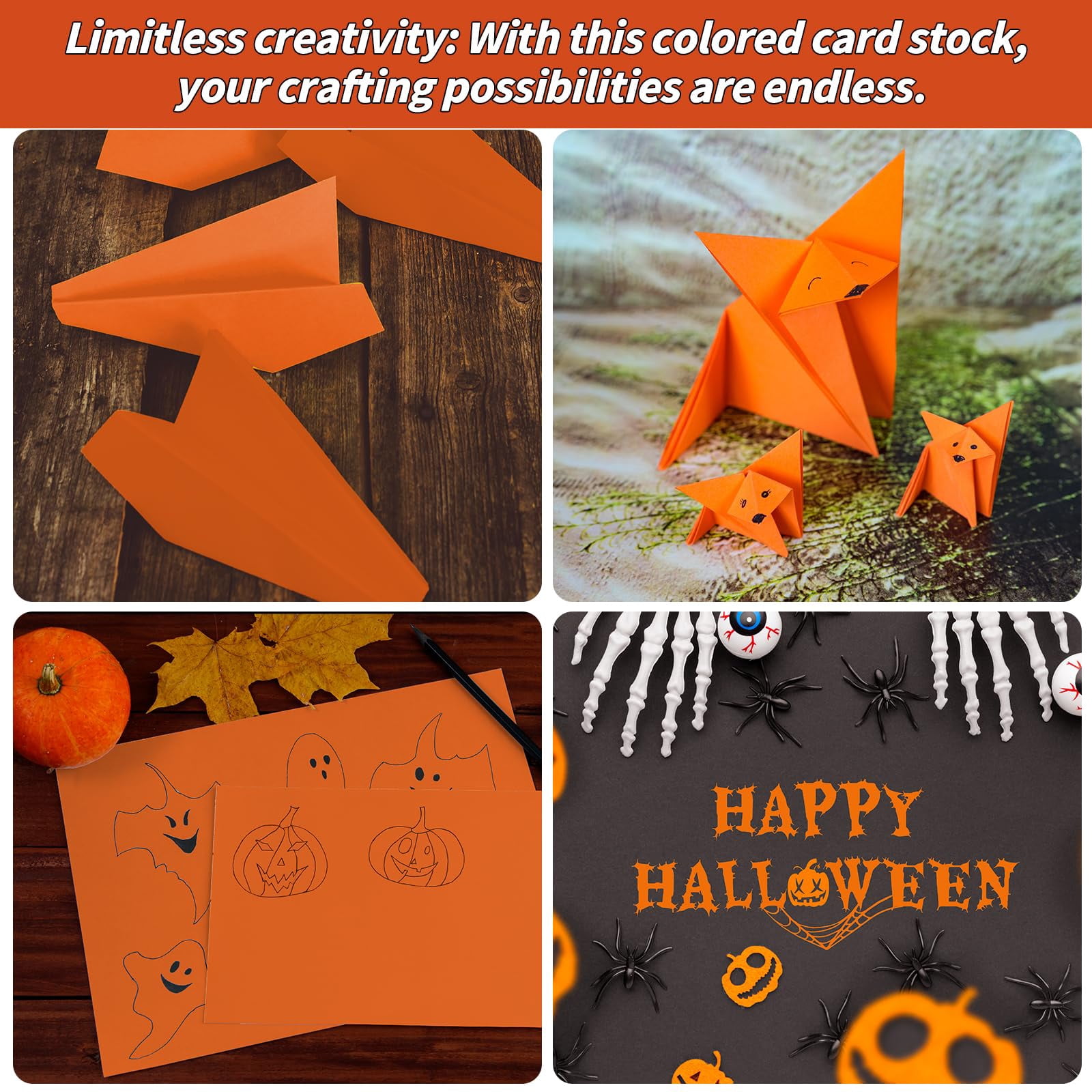 100 Sheets Orange Card Stock 8.5 X 11in 250gsm 92lb Cardstock Construction Paper Heavy Weight Printer For Invitations  Stationery Printing Scrapbooking Crafts