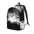 thumbnail image 1 of Vsdgher Happy Halloween 1 Print Canvas Backpack Travel Rucksack Unisex Knapsack 15.7/17.7Inch Laptop Backpack for Work,College-Medium, 1 of 5