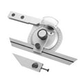 thumbnail image 3 of 360 Degree Steel Universal Bevel Protractor, High Accuracy Angle Measuring Ruler for Internal and External Angle Measurement in Machining, with Magnifying Glass, Carbon Steel, 3 of 7